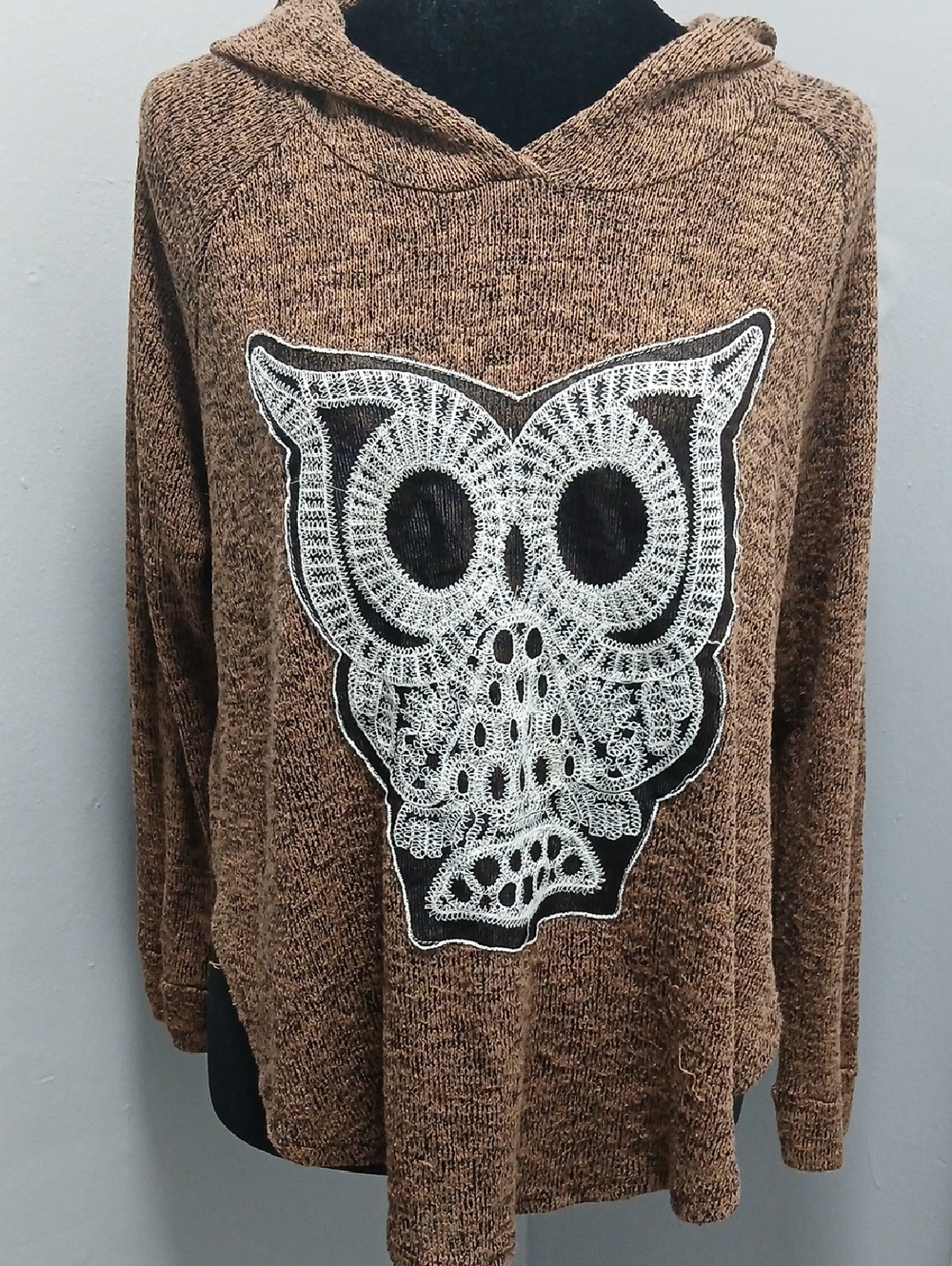 Owl light overshirt with hood